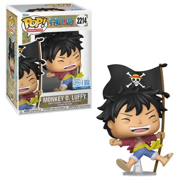 Funko Pop! One Piece - Luffy Com Bandeira - Imagem 2
