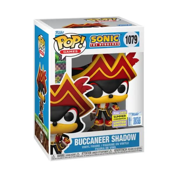 Funko Pop! Exclusivo Sdcc25 Sonic The Hedgehog - Pirata Shadow - Imagem 3